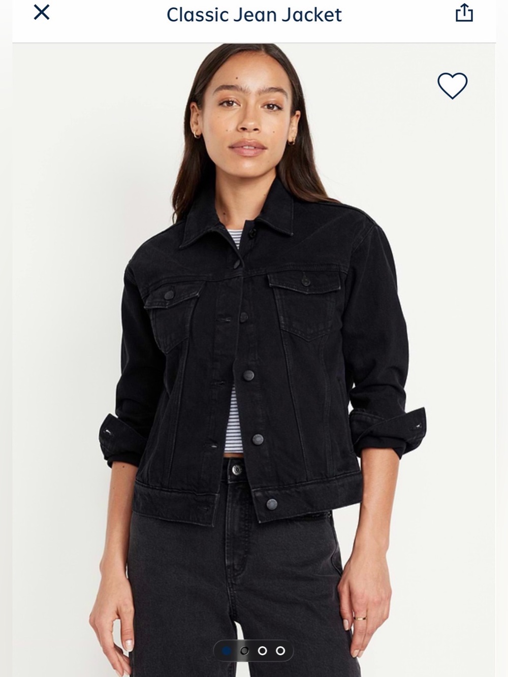Old Navy Classic Denim Jean Jacket - Black Wash